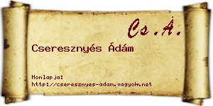 Cseresznyés Ádám névjegykártya